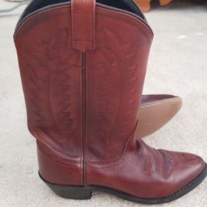 Leather cowboy boots